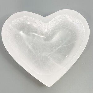 Heart Selenite Bowl, Crystal Charging Bowl, Gemstone Cleansing Bowl 3.5” Wide